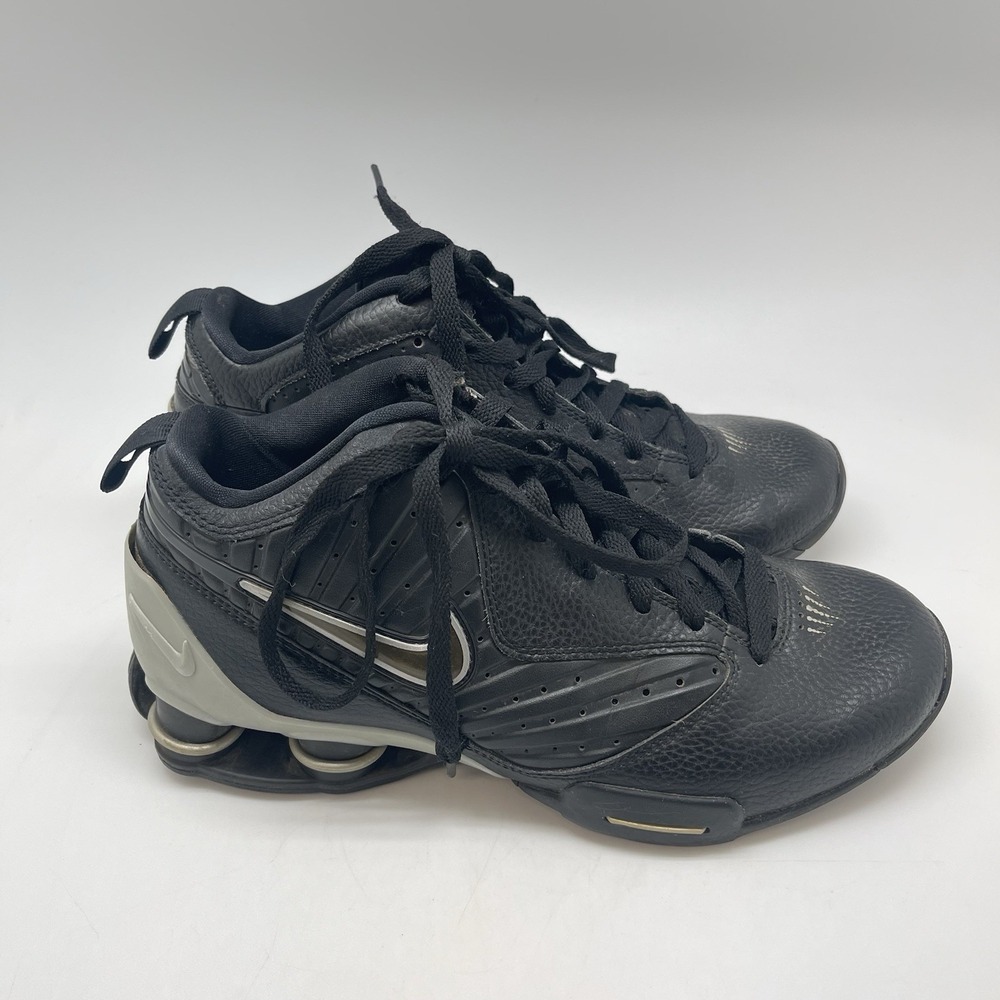 Nike Sneakers Boys 7Y Air Shox 415252-001 Black Basketball Athletic Shoes‎